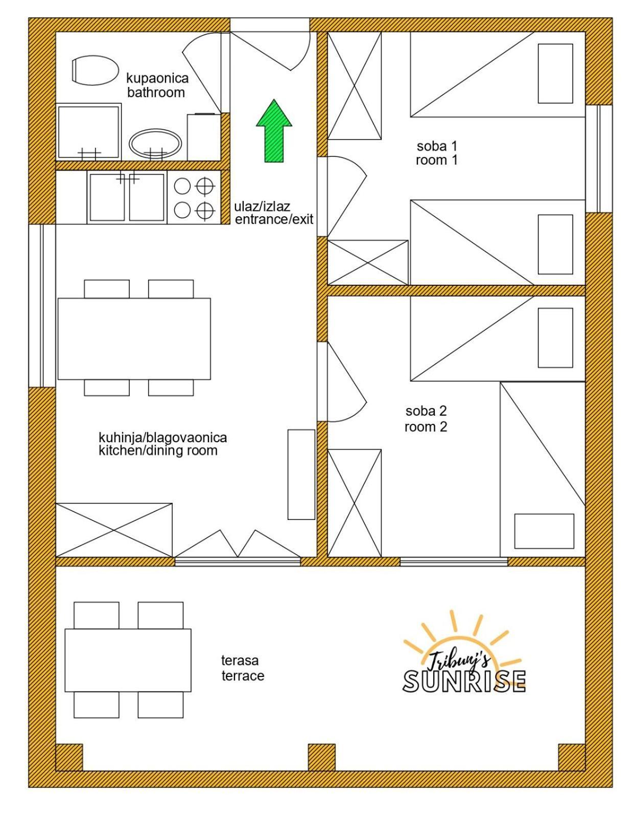 Tribunj Sunrise Apartamento Exterior foto
